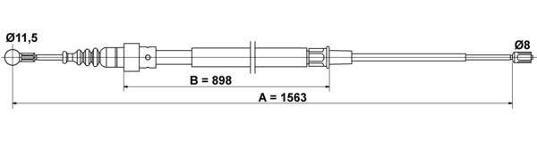 ATE Håndbremsekabel 24372701862 for VAG