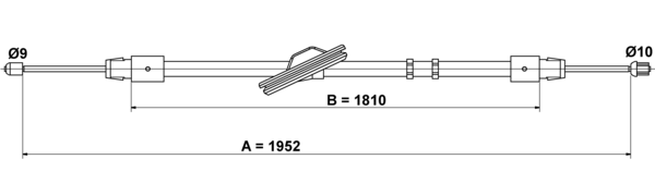 ATE Håndbremsekabel 24372704472 for MERCEDES-BENZ