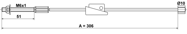 ATE Håndbremsekabel 24372706582 for FORD MAZDA