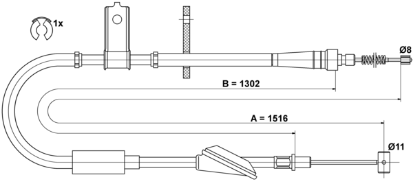 ATE Håndbremsekabel 24372707712 for VAUXHALL SUZUKI
