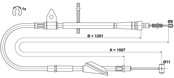 ATE Håndbremsekabel 24372707742 for VAUXHALL SUZUKI