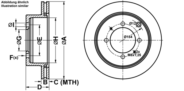 ATE Bremseskive 24011801411 ventileret 266mm 18mm for KIA