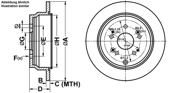 ATE Bremseskive 24010901511 fuld 304mm 9mm for HONDA