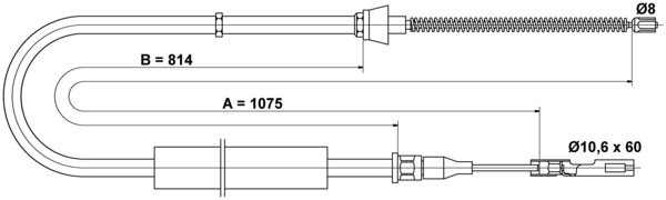 ATE Håndbremsekabel 24372701002 for VAG