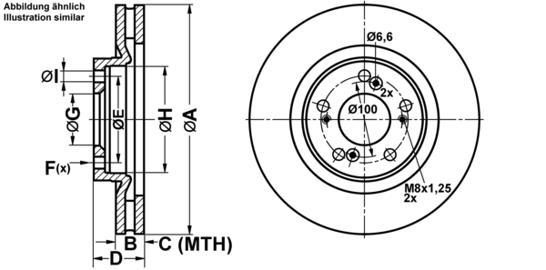 ATE Bremseskive 24012507061 ventileret 300mm 25mm for HONDA