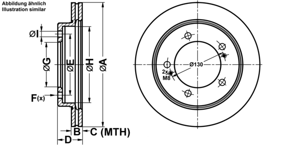 ATE Bremseskive 24011701091 ventileret 287mm 17mm for SUZUKI