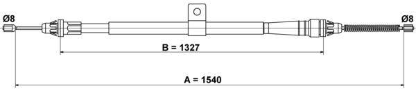 ATE Håndbremsekabel 24372717182 for NISSAN