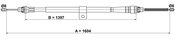 ATE Håndbremsekabel 24372717192 for NISSAN