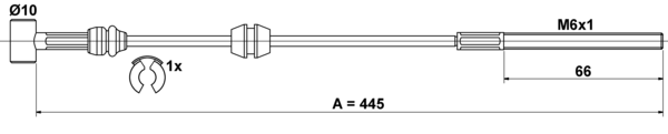 ATE Håndbremsekabel 24372707672 for VAUXHALL