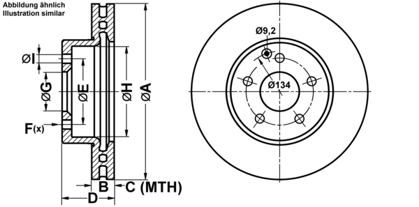 ATE Bremsesæt, skivebremser ijf141c8e9 foraksel ventileret 295mm 28mm for MERCEDES-BENZ MAYBACH