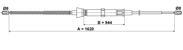 ATE Håndbremsekabel 24372725092 for SKODA