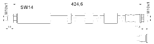 ATE Bremseslange 24511104243 for PEUGEOT