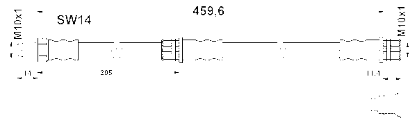 ATE Bremseslange 24515004593 for MITSUBISHI SMART