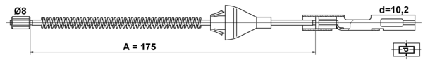 ATE Håndbremsekabel 24372706632 for FORD MAZDA