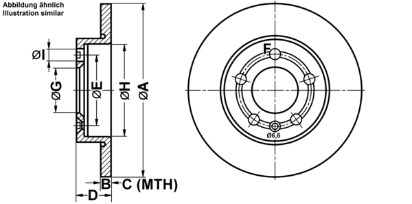 ATE Bremseskive 24030901331 fuld 239mm 9mm for SKODA