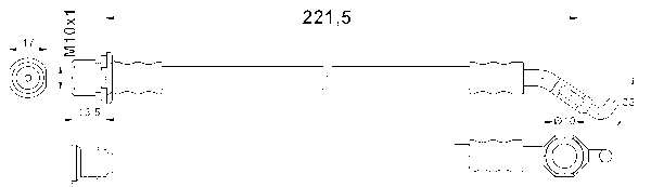 ATE Bremseslange 24526402213 for TOYOTA