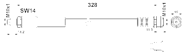 ATE Bremseslange 24512303283 for MERCEDES-BENZ