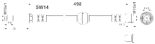 ATE Bremseslange 24514004983 for MERCEDES-BENZ