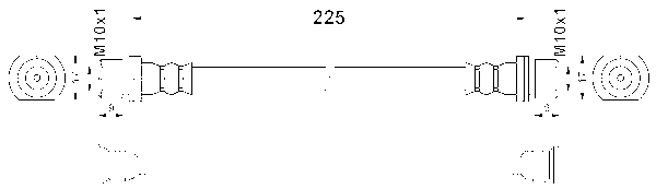 ATE Bremseslange 24526102253 for PEUGEOT TOYOTA