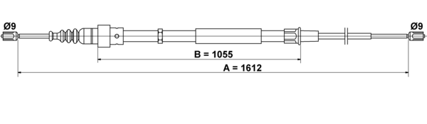 ATE Håndbremsekabel 24372701902 for VAG