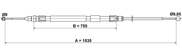 ATE Håndbremsekabel 24372702332 for BMW