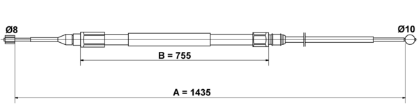 ATE Håndbremsekabel 24372702342 for BMW