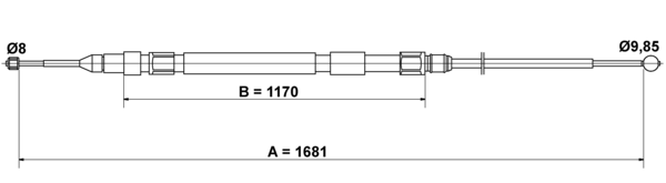 ATE Håndbremsekabel 24372702362 for BMW