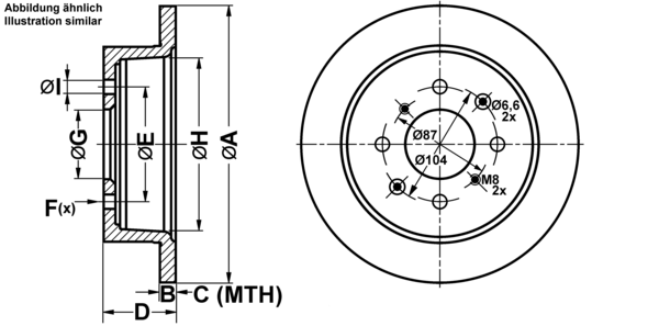 ATE Bremseskive 24010901681 fuld 239mm 9mm for HONDA