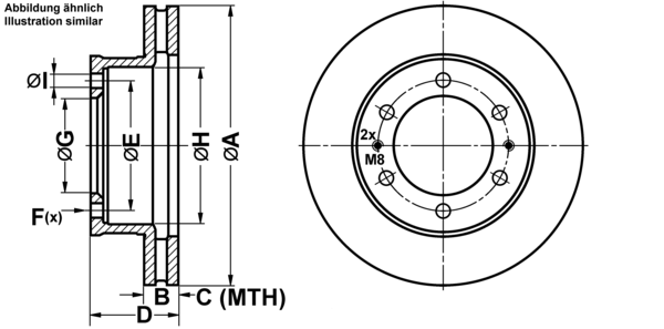 ATE Bremseskive 24012501921 ventileret 297mm 25mm for TOYOTA