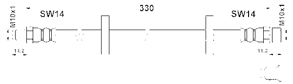 ATE Bremseslange 24510203303 for VAG