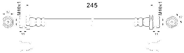 ATE Bremseslange 24526102453 for HYUNDAI
