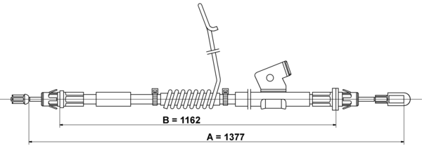ATE Håndbremsekabel 24372706812 for FORD