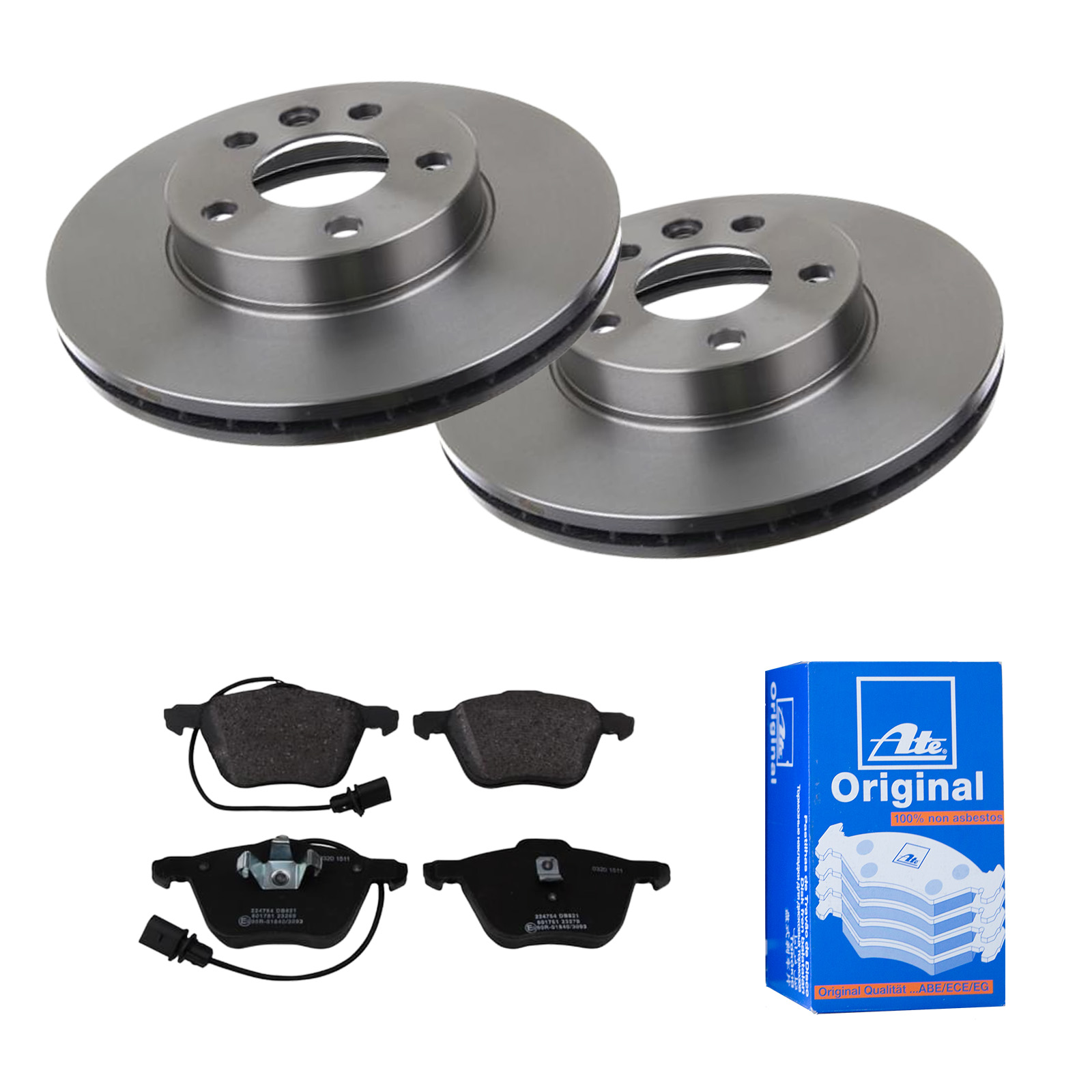 ATE Bremsesæt, skivebremser 142021990 foraksel ventileret 288mm 25mm for FORD SEAT VAG