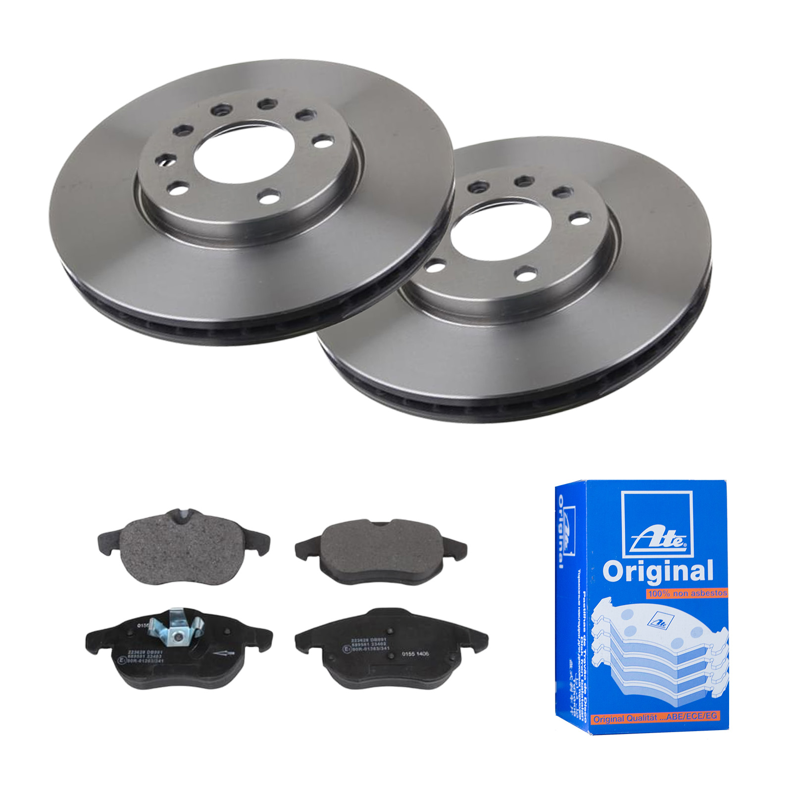 ATE Bremsesæt, skivebremser 142021994 foraksel ventileret 285mm 24mm for OPEL VAUXHALL SAAB FIAT