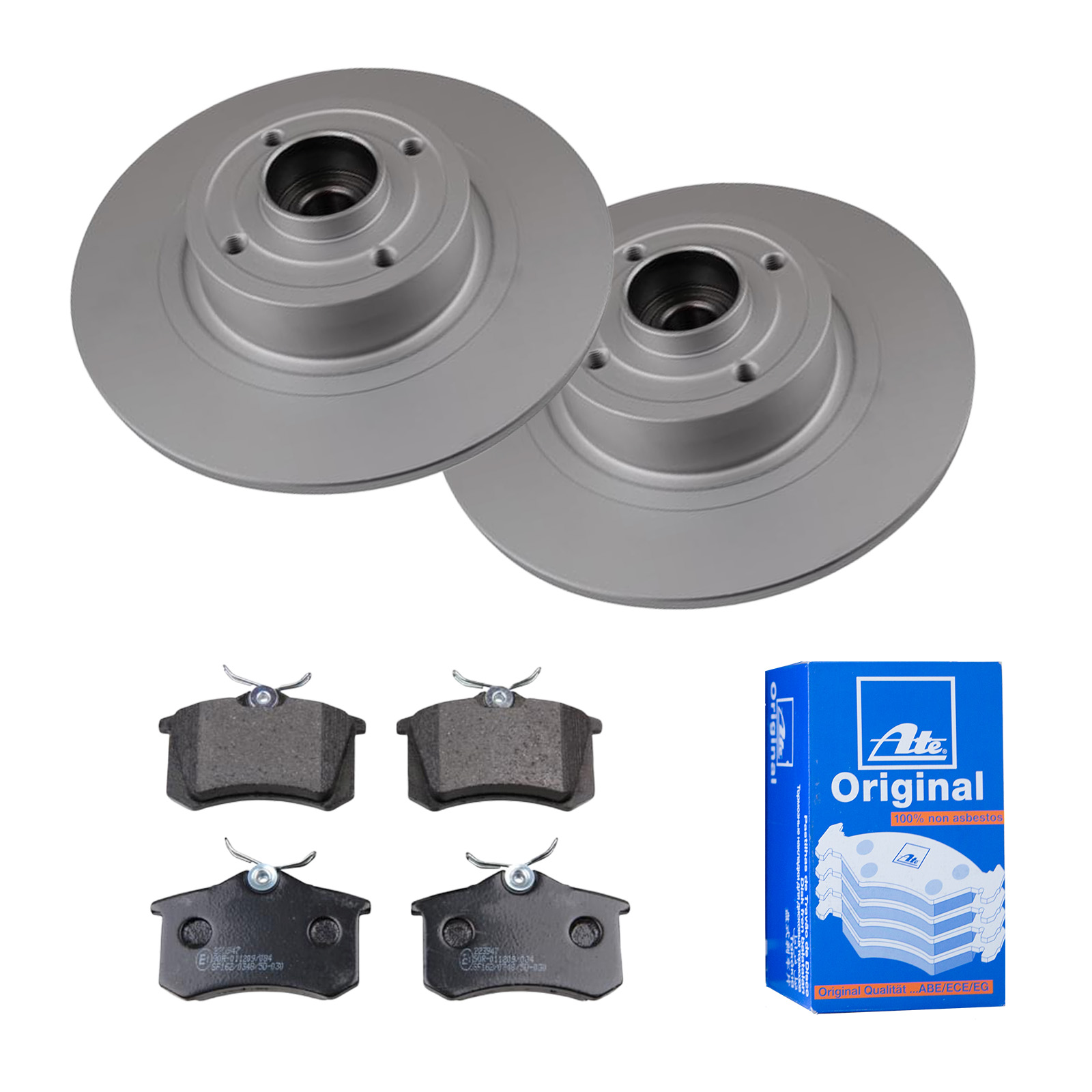 ATE Bremsesæt, skivebremser 142022011 bagaksel fuld 270mm 10mm for RENAULT
