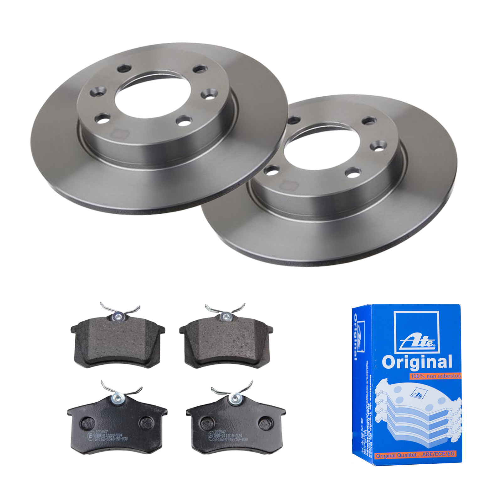 ATE Bremsesæt, skivebremser 142022058 bagaksel fuld 247mm 9mm for PEUGEOT CITROËN RENAULT