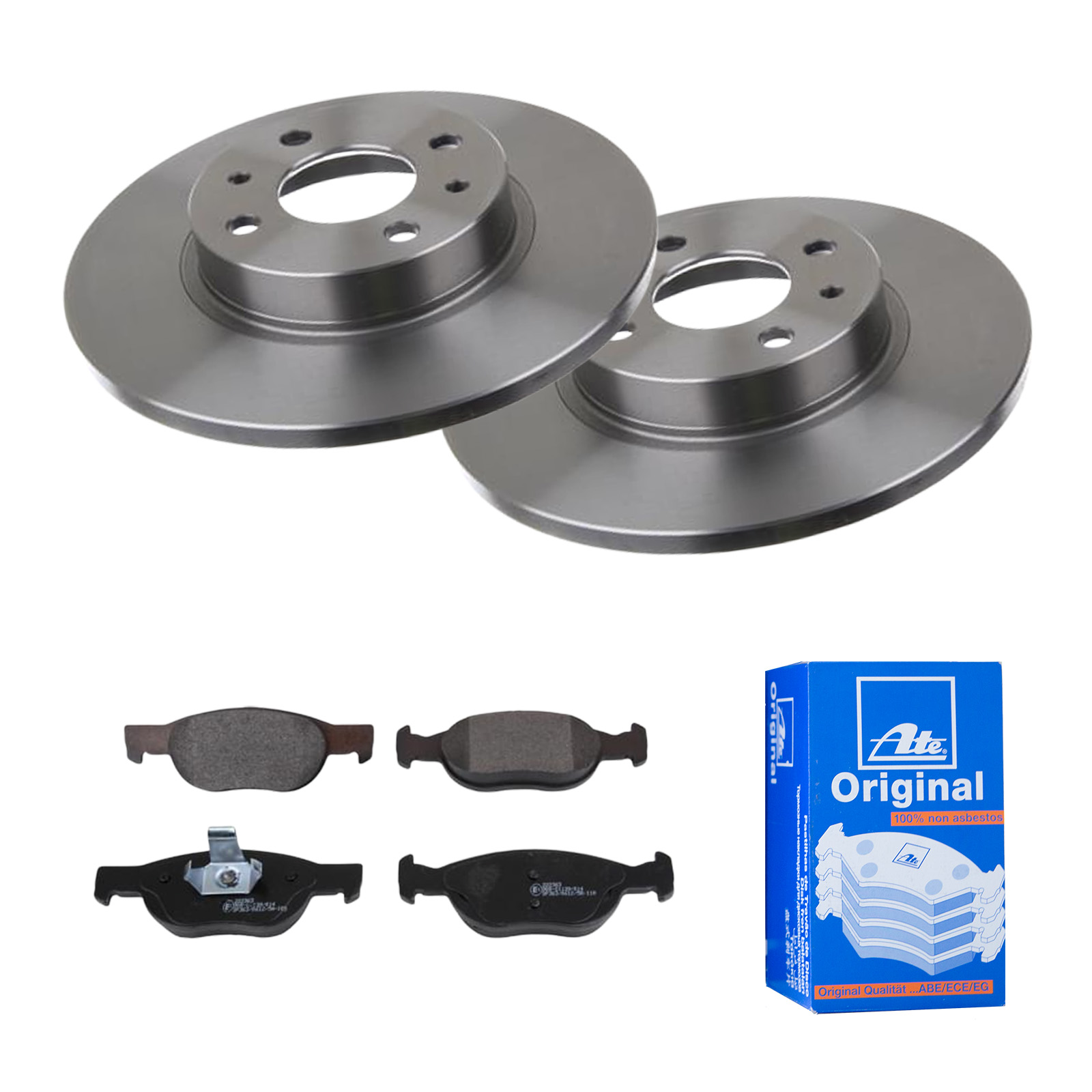 ATE Bremsesæt, skivebremser 142022034 foraksel fuld 257mm 12mm for FIAT
