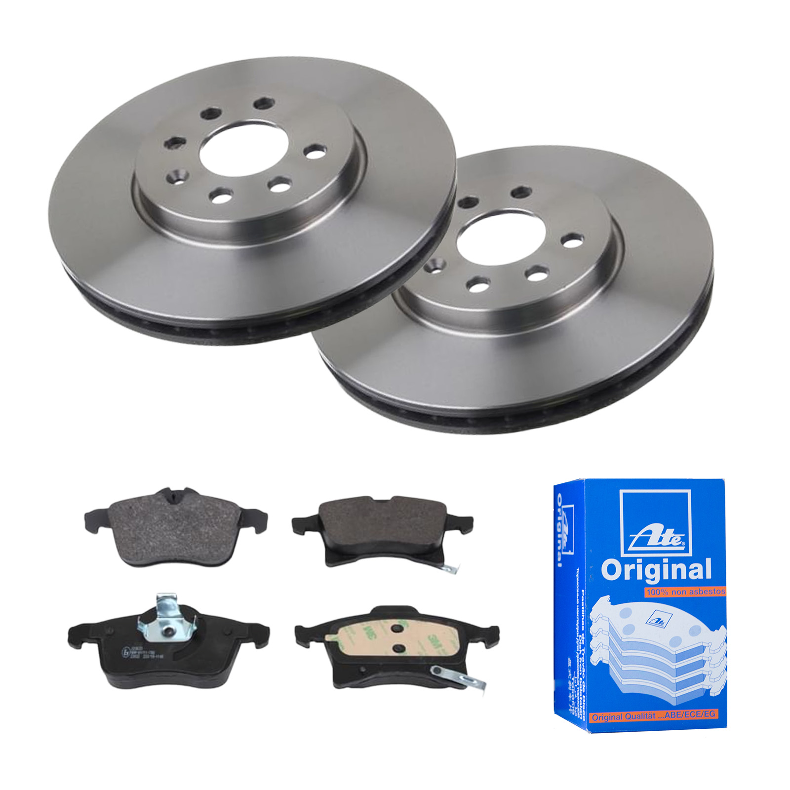 ATE Bremsesæt, skivebremser 142022143 foraksel ventileret 280mm 25mm for OPEL VAUXHALL