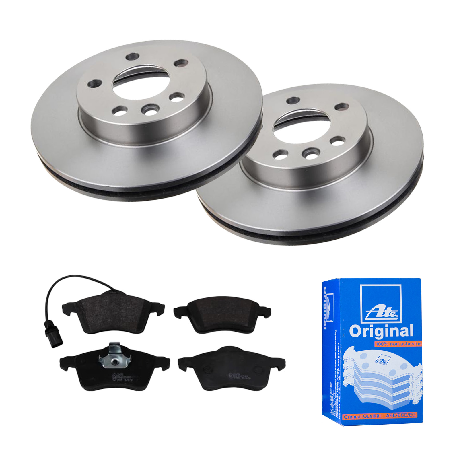 ATE Bremsesæt, skivebremser 142022173 foraksel ventileret 280mm 24mm for VAG