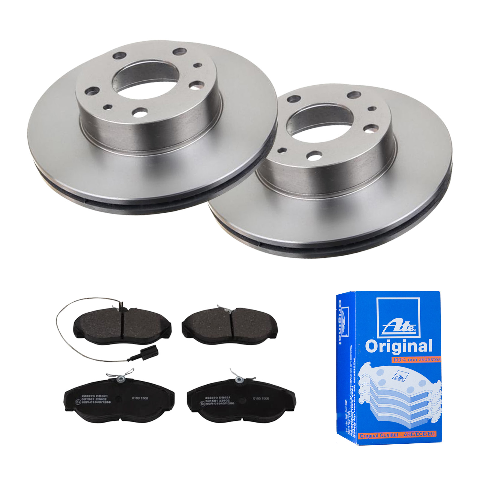ATE Bremsesæt, skivebremser 142022178 foraksel ventileret 280mm 24mm for PEUGEOT CITROËN FIAT