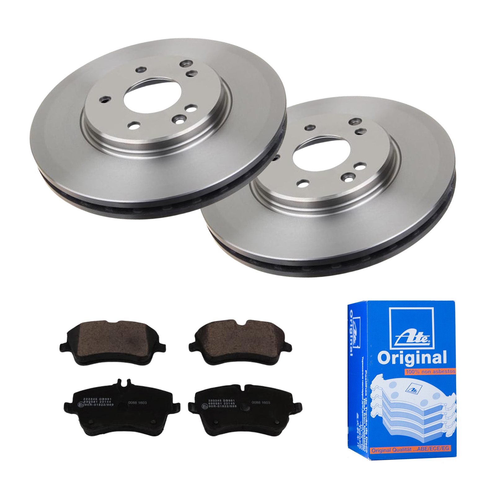 ATE Bremsesæt, skivebremser 142022121 foraksel ventileret 300mm 28mm for MERCEDES-BENZ CHRYSLER