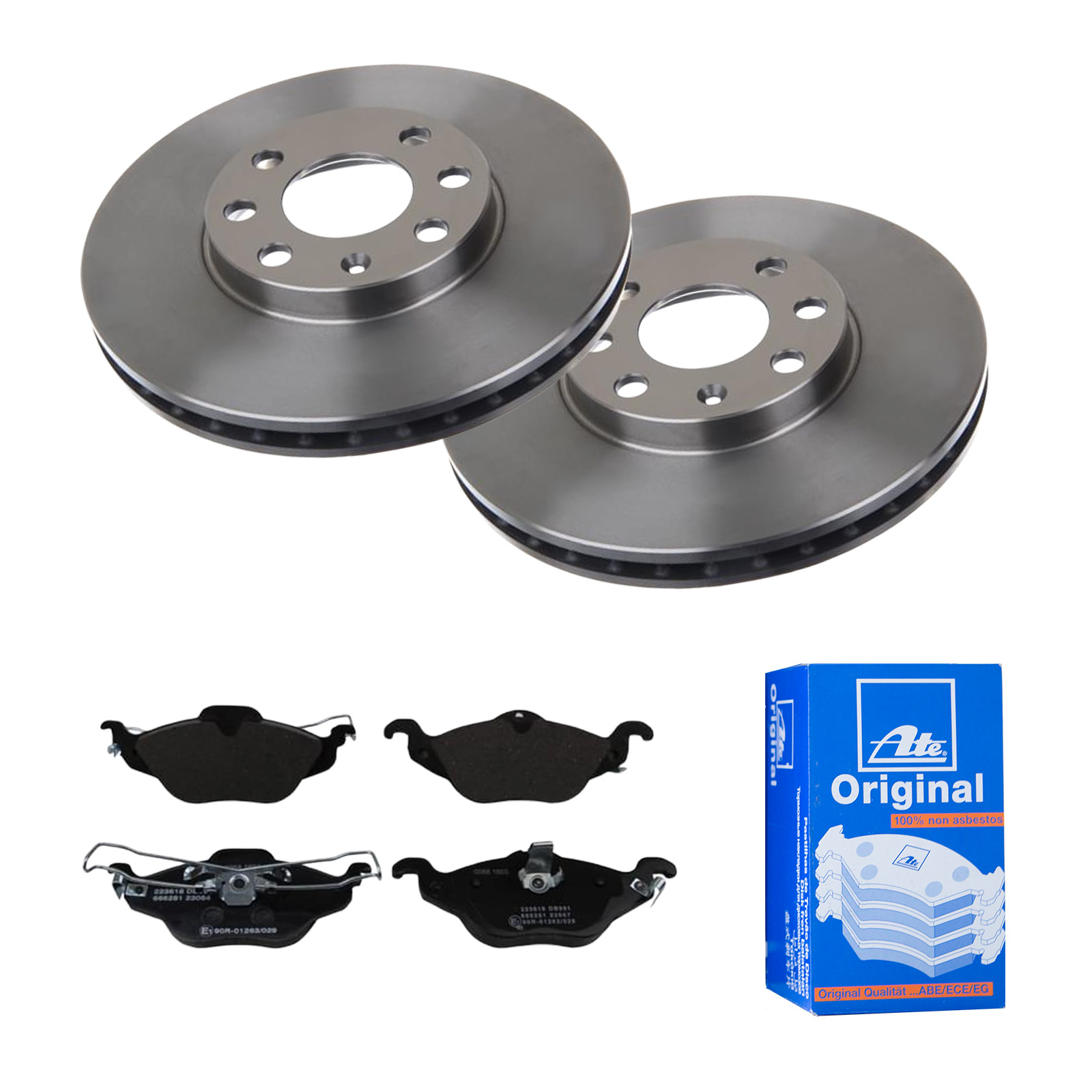 ATE Bremsesæt, skivebremser 142021762 foraksel ventileret 256mm 23mm for VAUXHALL OPEL