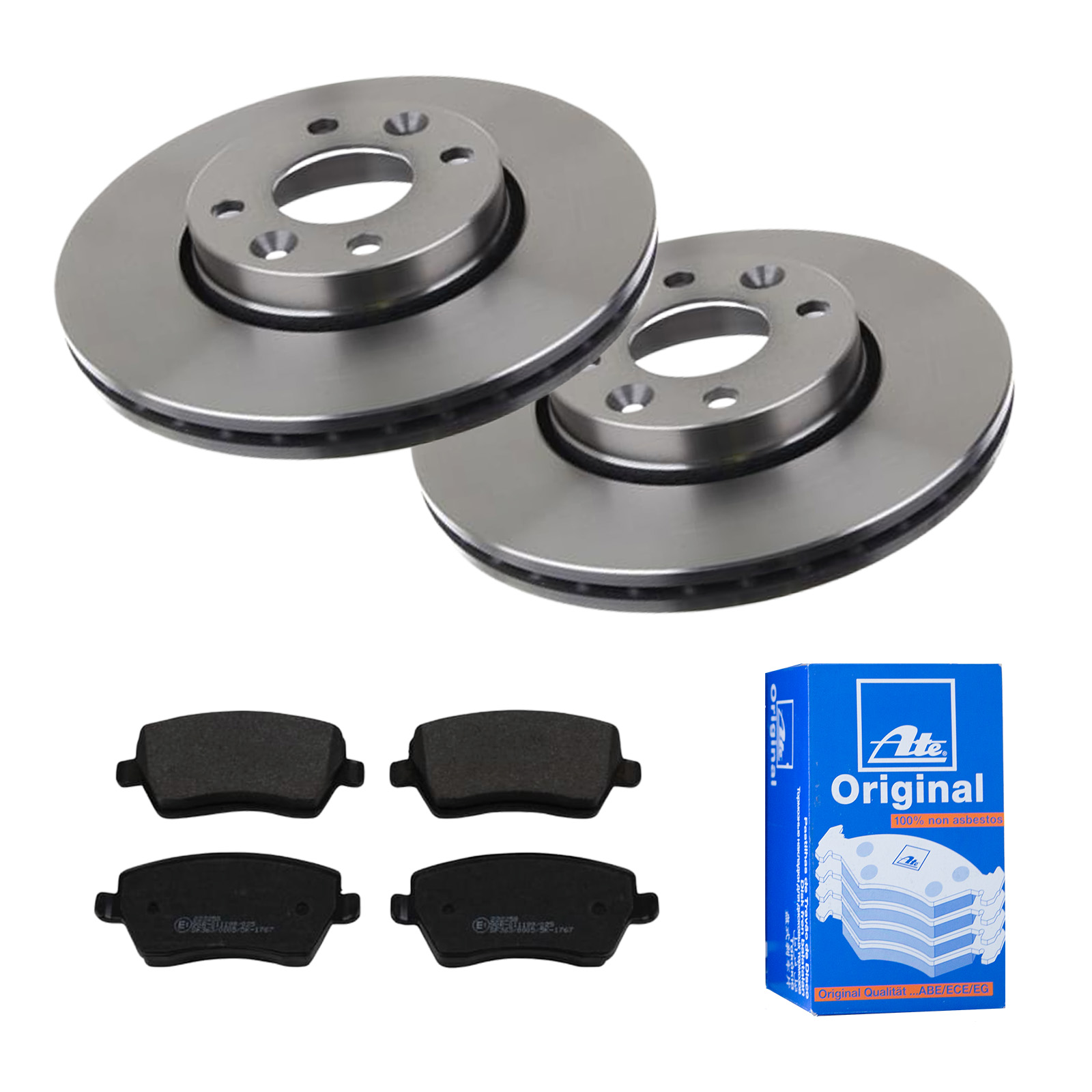 ATE Bremsesæt, skivebremser 142021780 foraksel ventileret 260mm 22mm for MERCEDES-BENZ NISSAN DACIA RENAULT