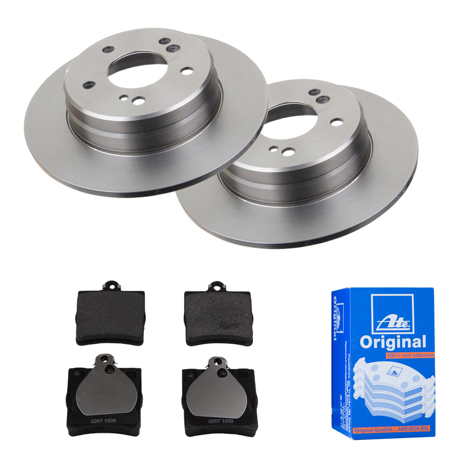 ATE Bremsesæt, skivebremser 142021789 bagaksel fuld 278mm 9mm for MERCEDES-BENZ CHRYSLER