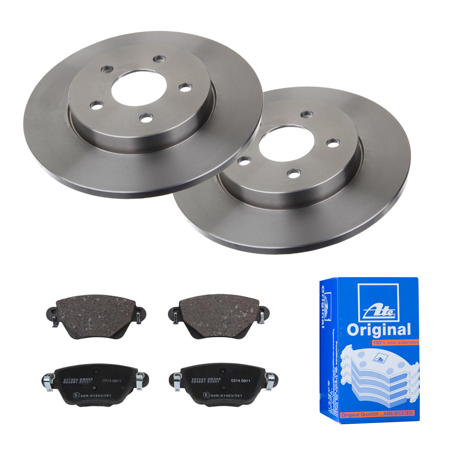 ATE Bremsesæt, skivebremser 142021862 bagaksel fuld 280mm 12mm for FORD RENAULT JAGUAR