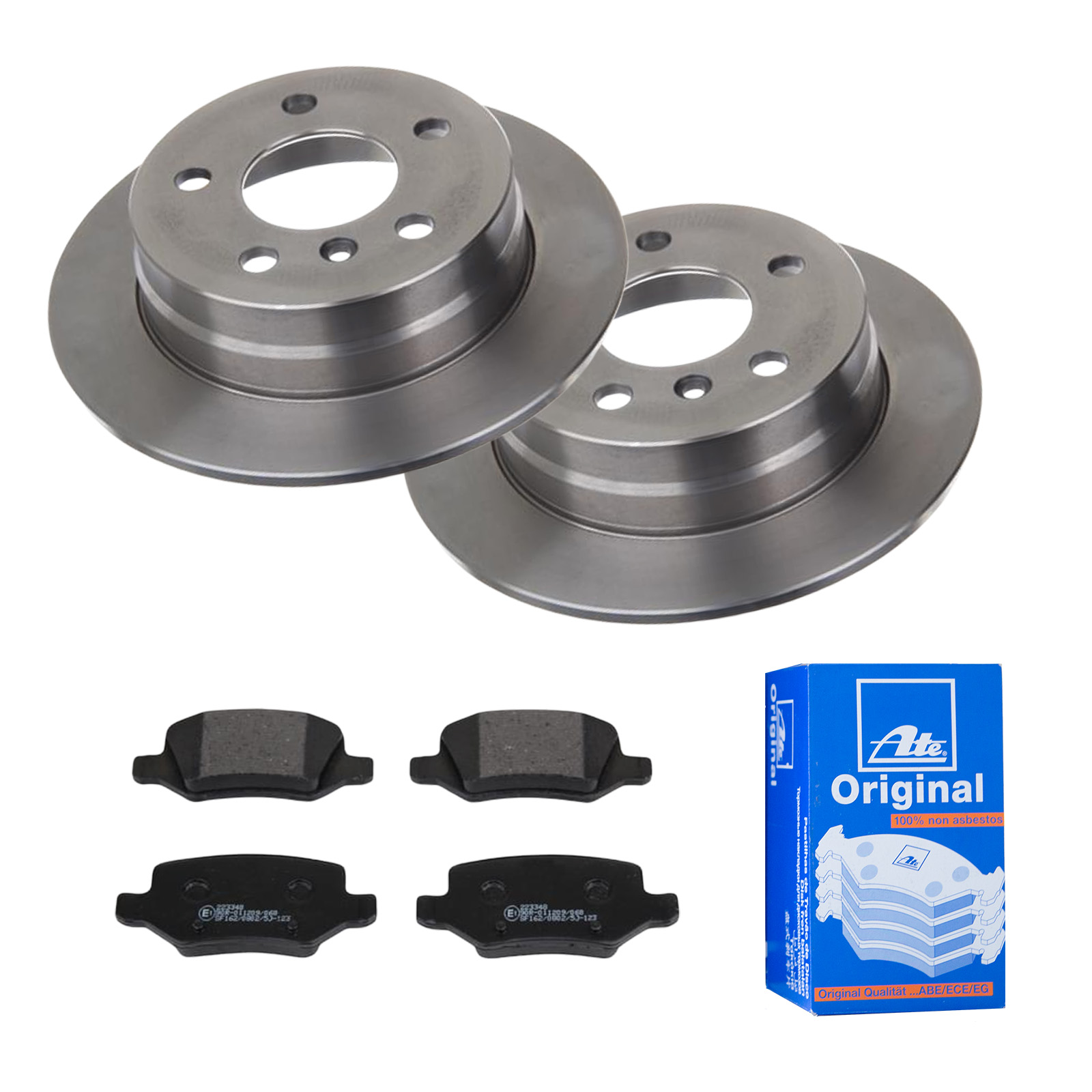 ATE Bremsesæt, skivebremser 142021894 bagaksel fuld 258mm 8mm for MERCEDES-BENZ