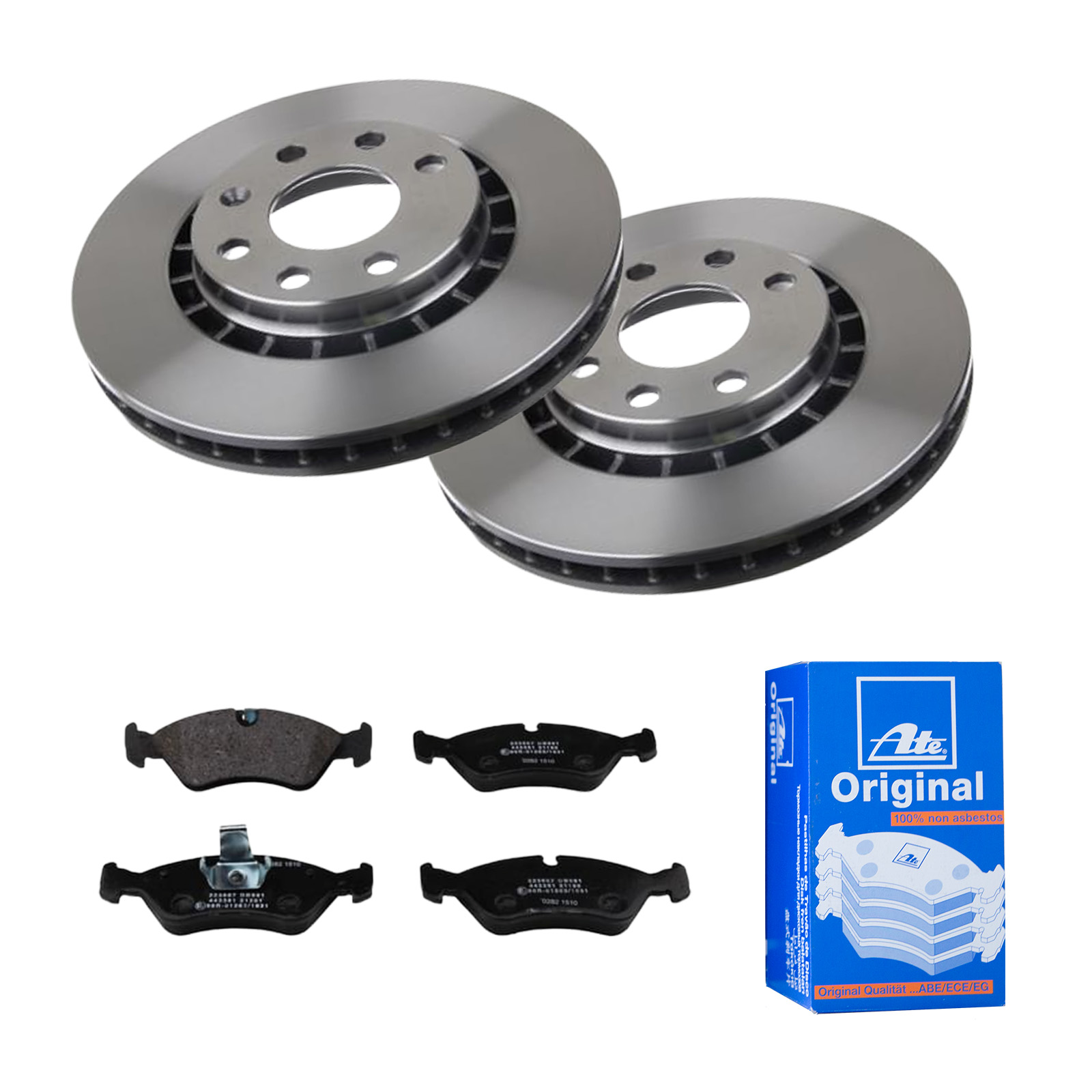 ATE Bremsesæt, skivebremser 142021943 foraksel ventileret 256mm 24mm for VAUXHALL OPEL CHEVROLET DAEWOO