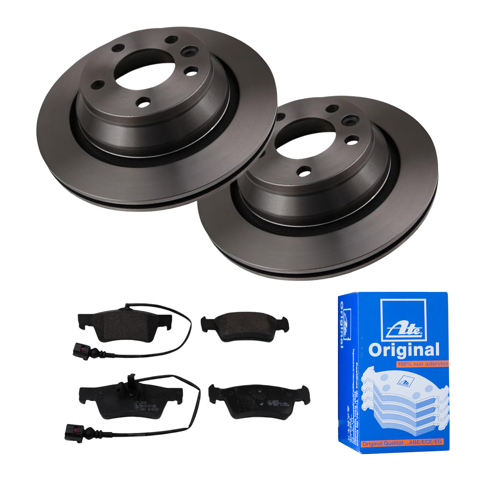 ATE Bremsesæt, skivebremser 142023022 bagaksel ventileret 314mm 22mm for VAG