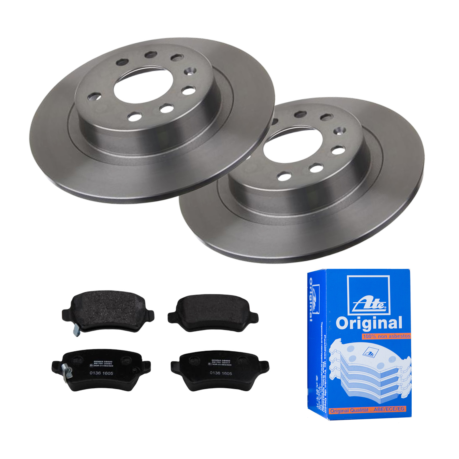ATE Bremsesæt, skivebremser 142023060 bagaksel fuld 278mm 10mm for VAUXHALL OPEL CHEVROLET KIA