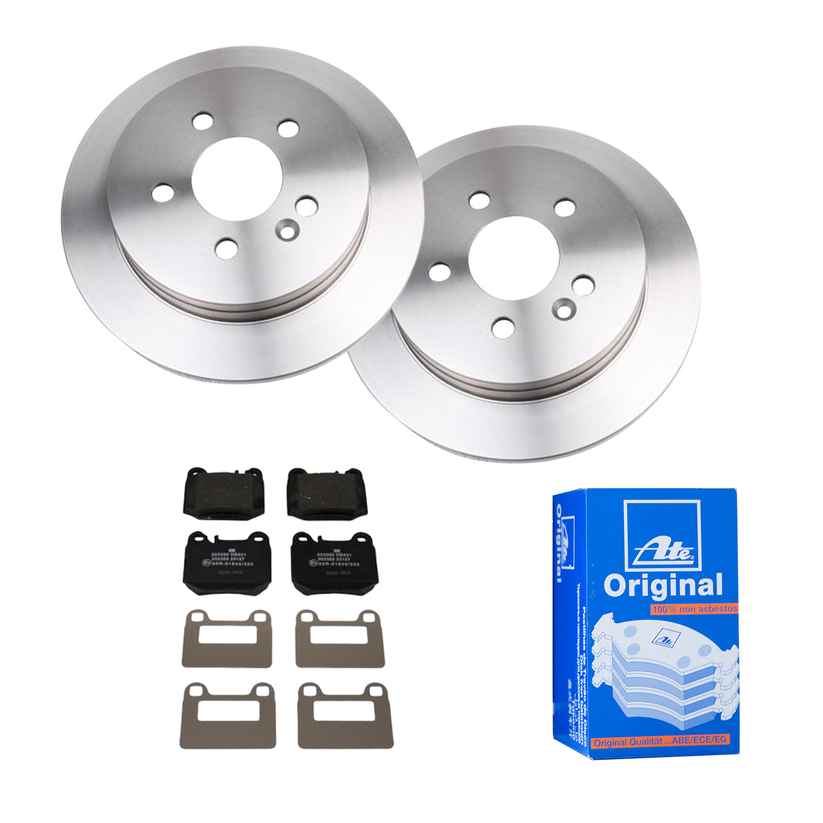 ATE Bremsesæt, skivebremser 142023112 bagaksel fuld 285mm 15mm for MERCEDES-BENZ